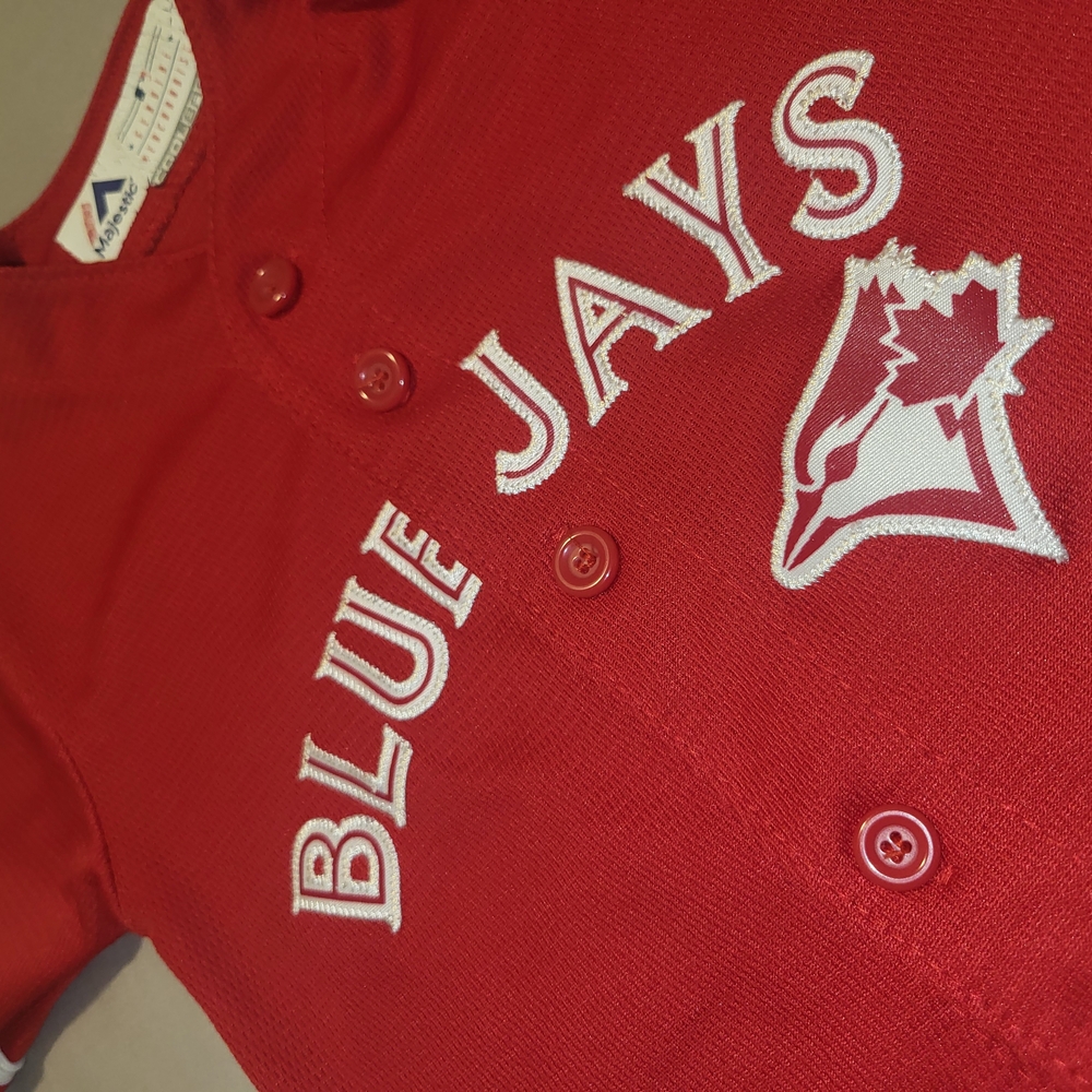 Majestic Red Blue Jays Jersey